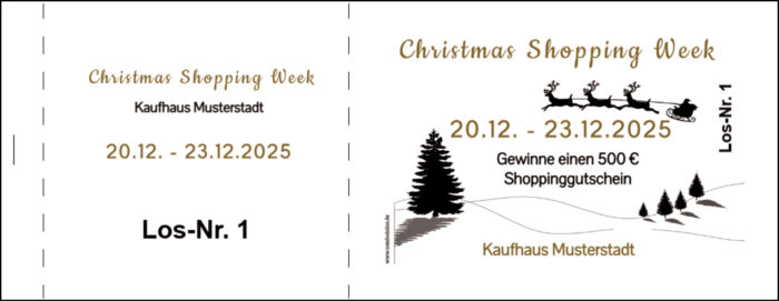 Christmas Shopping Week 1-seitige Los-Vorlage