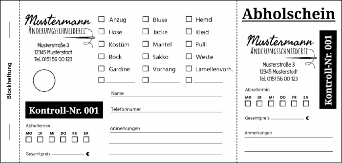 Änderungsschein DL mit Bügelloch Layout 2