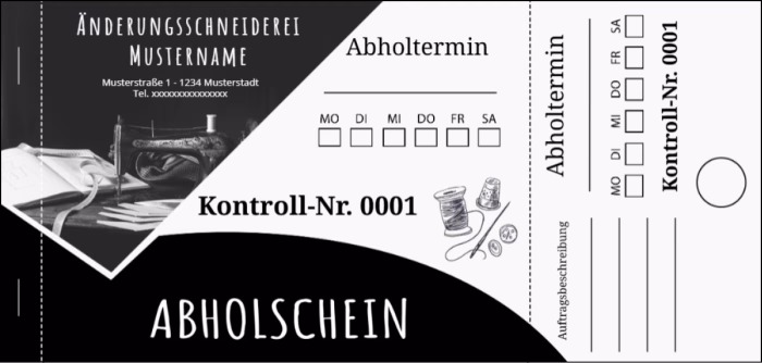 Änderungsschein DL Kreativ mit Bügelloch Layout 1